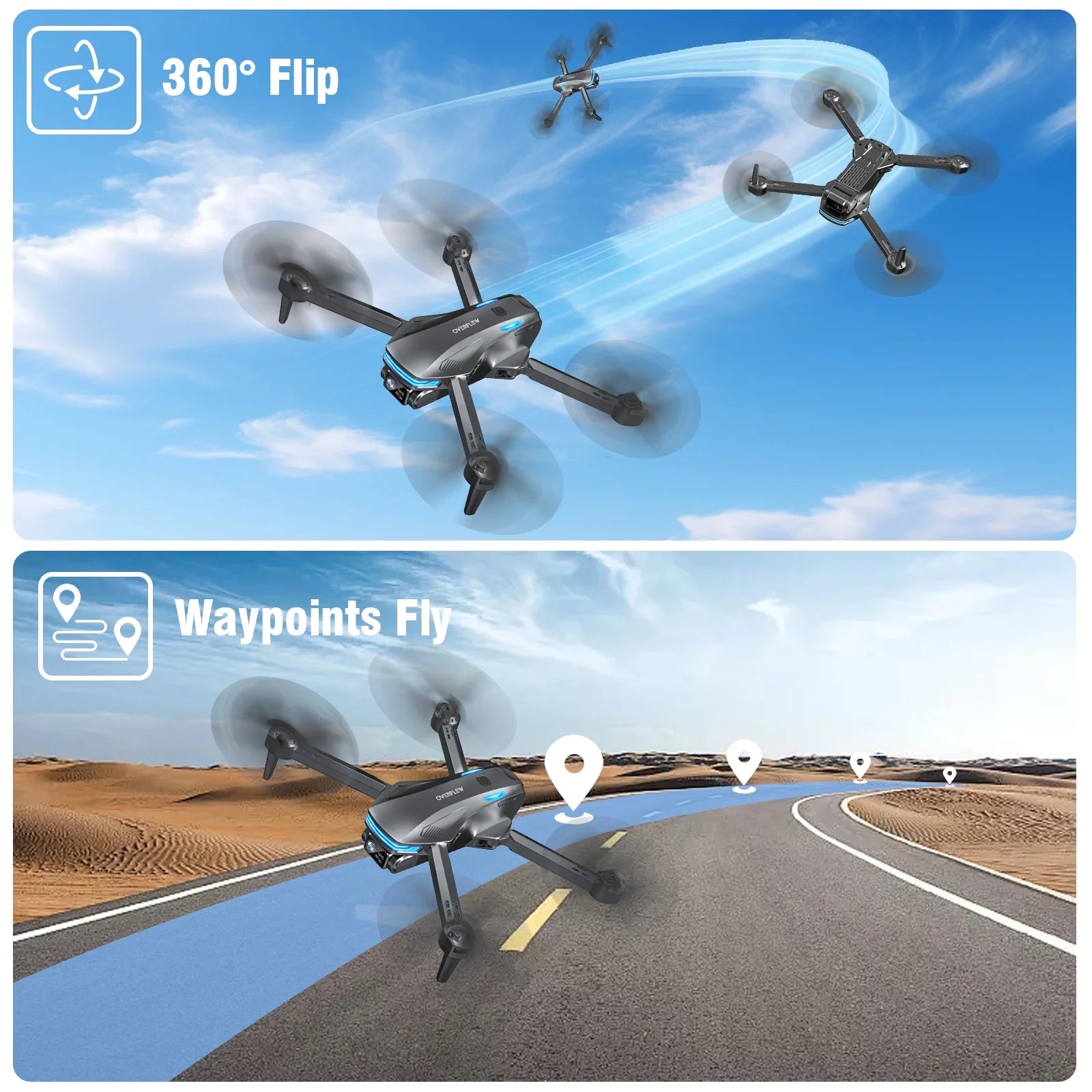 Aerial Drone with Camera, 1080P FPV, Brushless Motor, Optical Flow Positioning