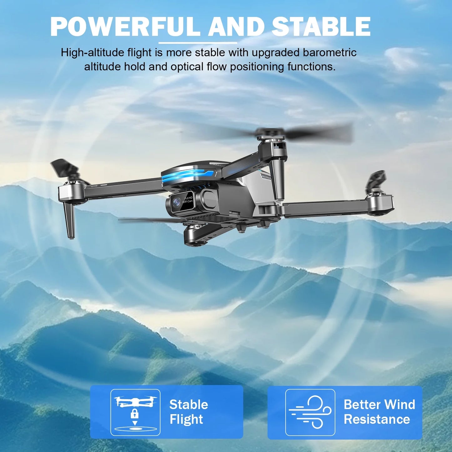 Aerial Drone with Camera, 1080P FPV, Brushless Motor, Optical Flow Positioning