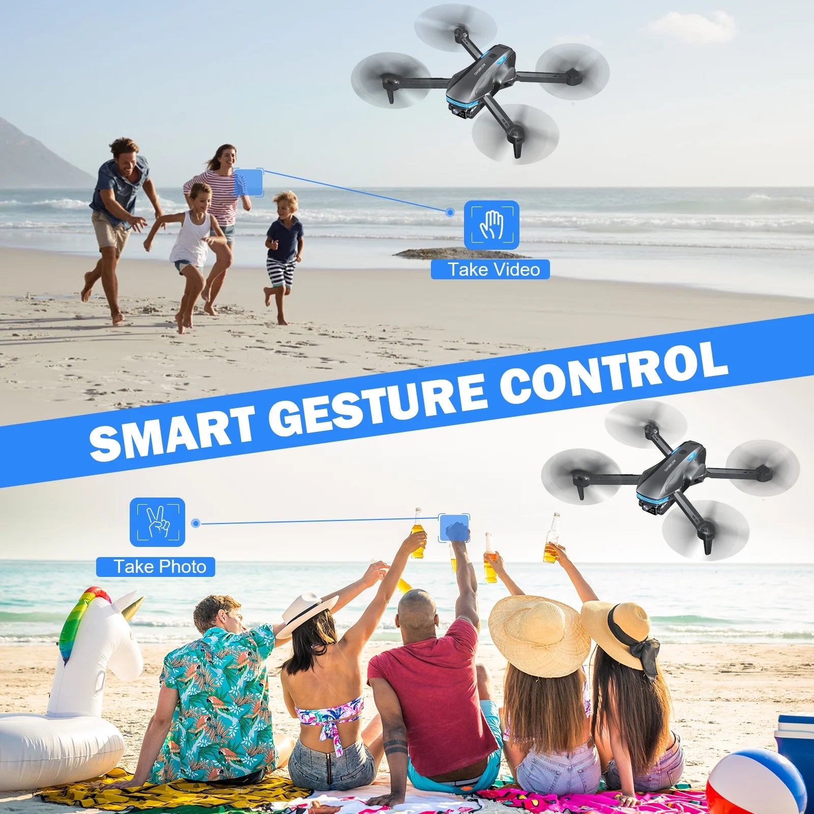 Aerial Drone with Camera, 1080P FPV, Brushless Motor, Optical Flow Positioning