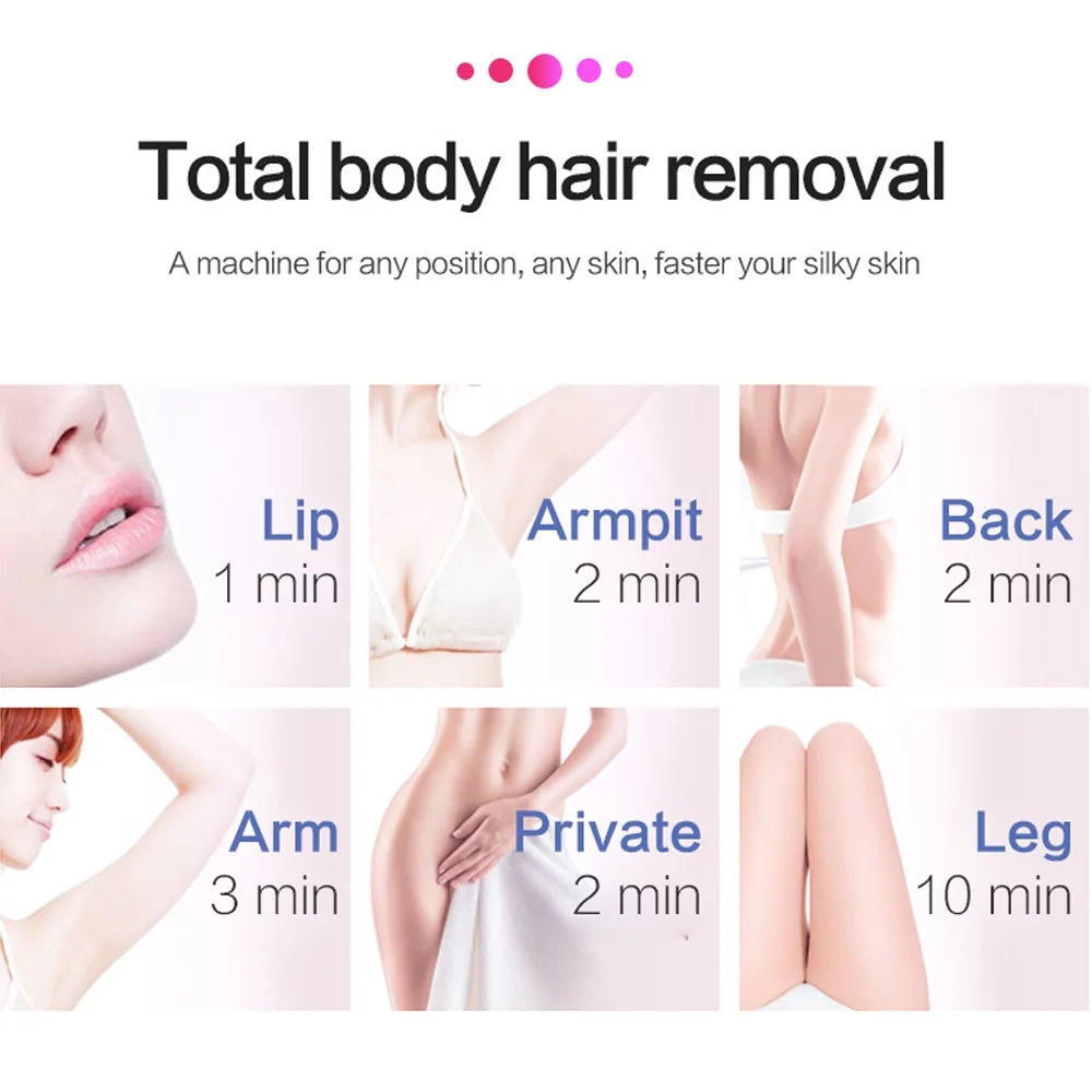 Upgraded 990,000 Flashes Hair Removal Device for Women'S and Men'S Facial & Legs with Cooling System, Green
